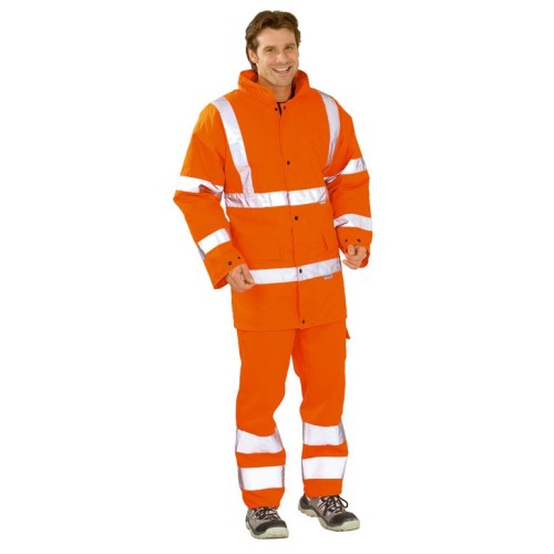 Jól láthatósági bélelt Parka kabát